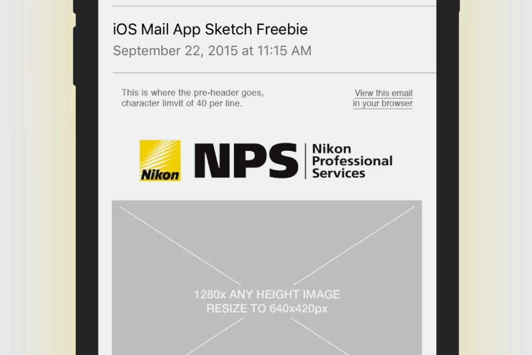 Nikon commercial email mobile guidelines