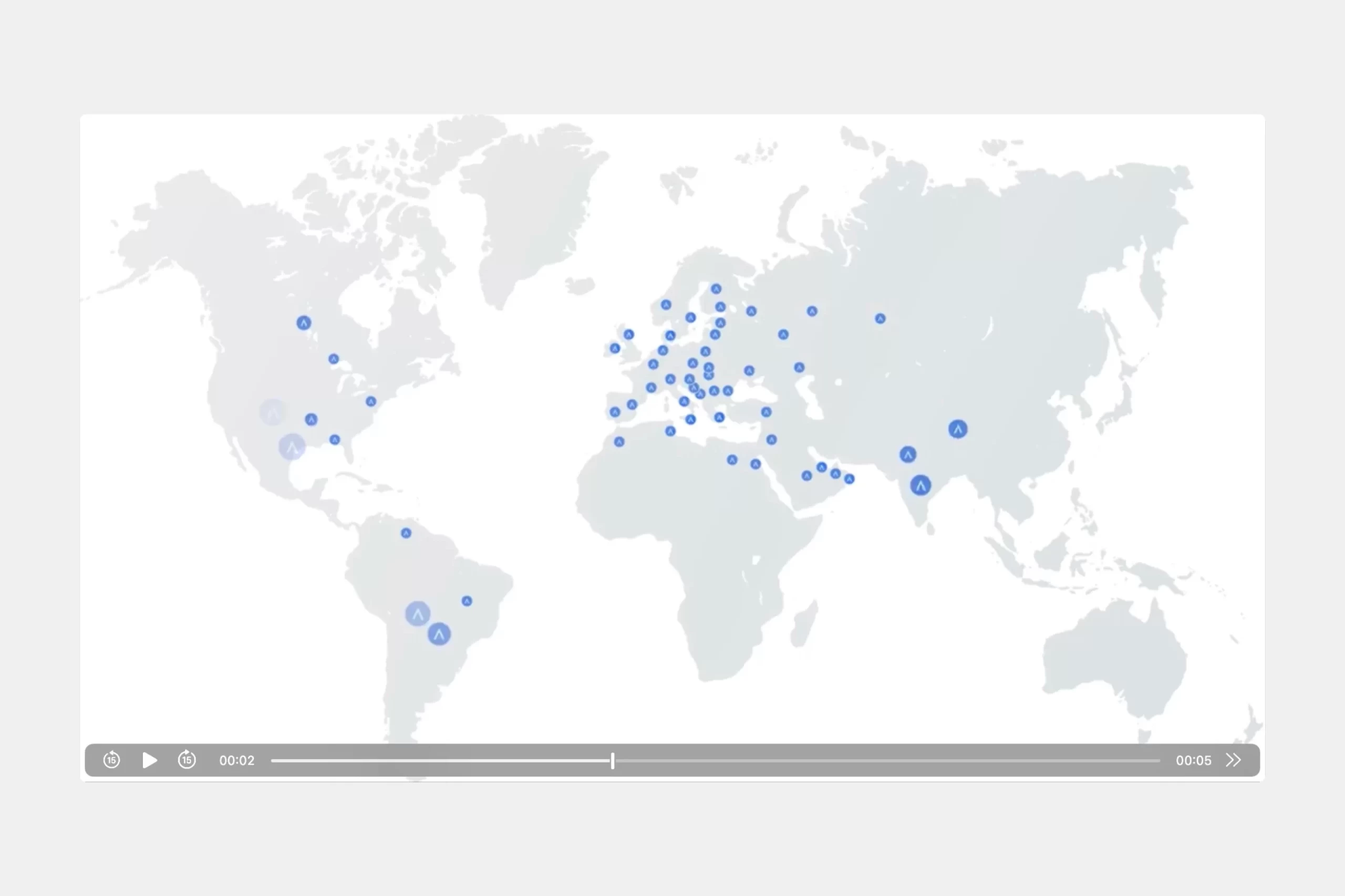 AdBirds network world map