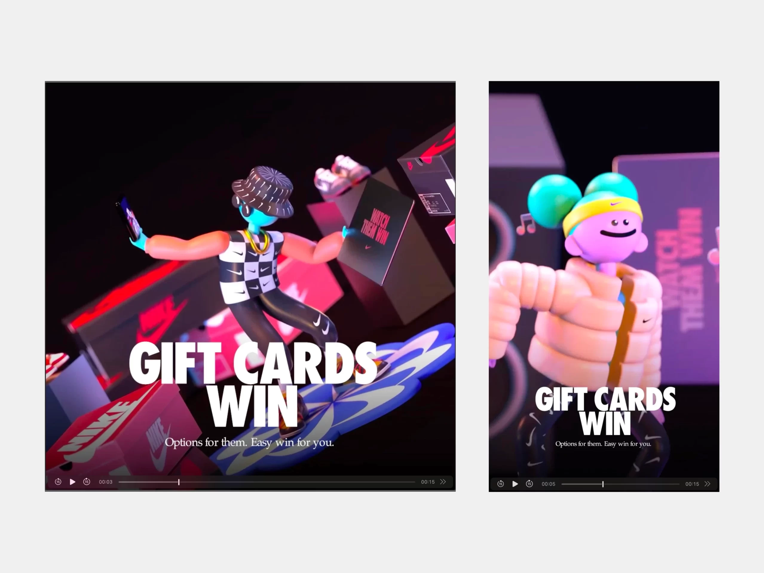 Nike Gifting assets - variations