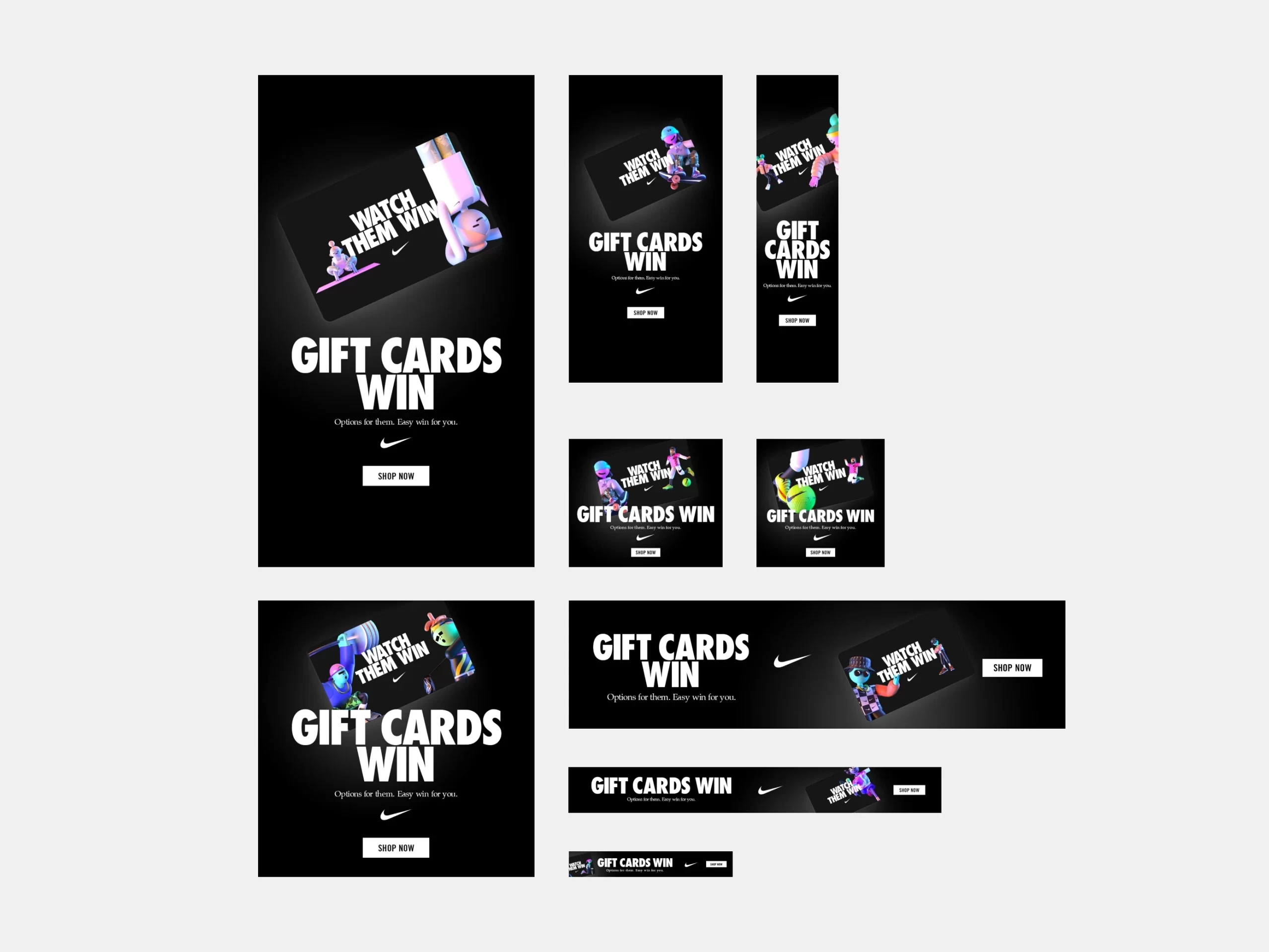 Nike Gifting assets multiple formats