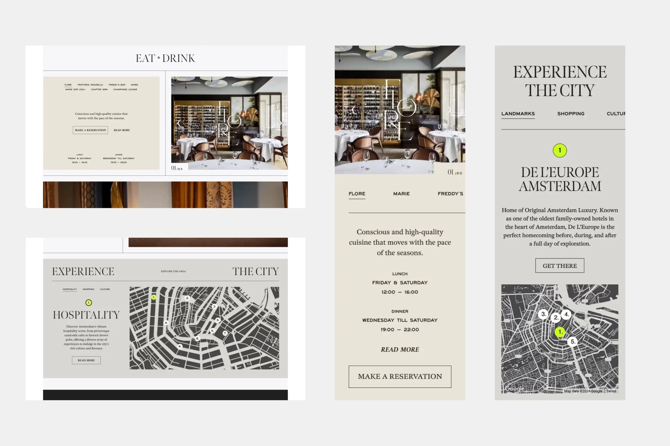 Hotel De L'Europe website design